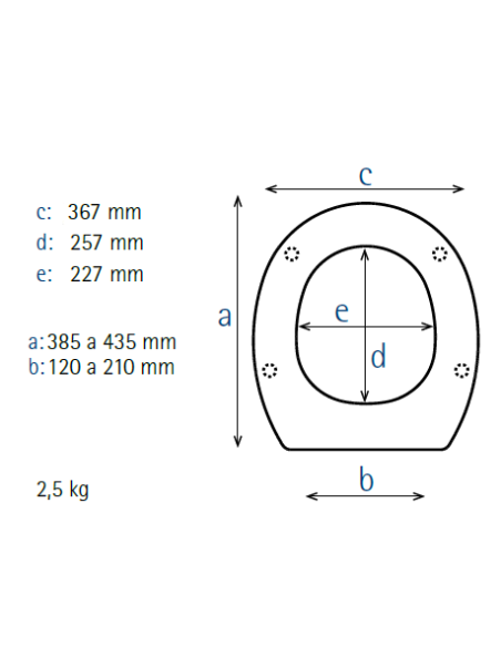 Abattant  WC de rechange pour WC SELLES Royan  blanc Frein De Chute