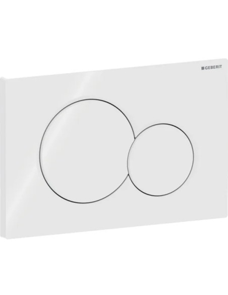 Plaque de commande double touche GEBERIT blanche