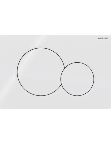 Plaque de commande double touche GEBERIT blanche