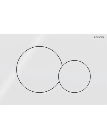 Plaque de commande double touche GEBERIT blanche