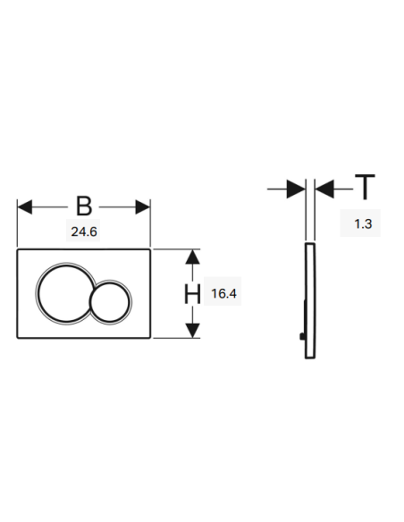 Plaque de commande double touche GEBERIT blanche