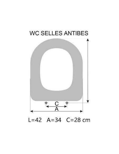 Abattant  WC de rechange pour WC SELLES Antibes fabriqué par ETOOS Abattant  WC de rechange pour WC SELLES Antibes fabriqué par ETOOS
