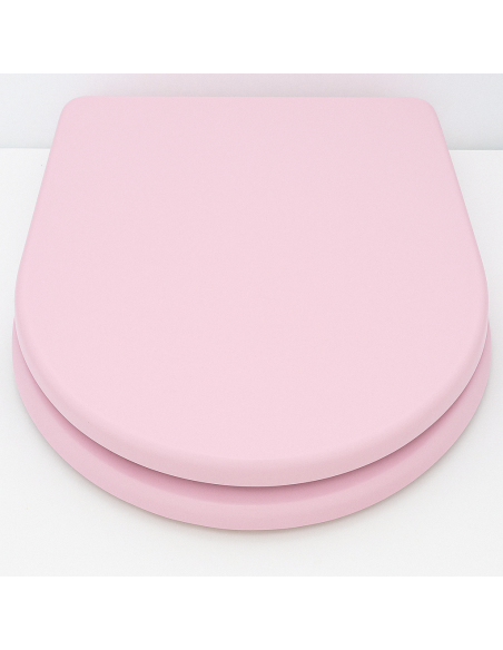 copie de Abattant WC Selles Royan (entraxe 15,5-16 cm.) Rose Frein De Chute WOODLINE