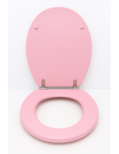 copie de Abattant WC Selles Royan (entraxe 15,5-16 cm.) Rose Frein De Chute WOODLINE 2