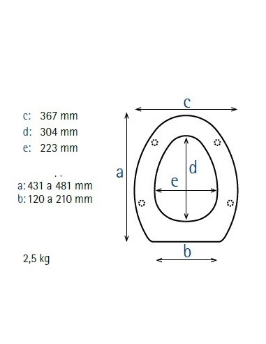 Abattant  WC de rechange pour WC SELLES Atlantis Champagne
