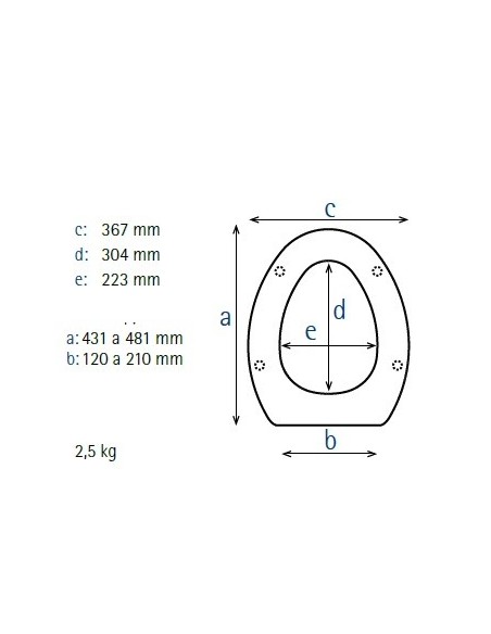 Abattant  WC de rechange pour WC SELLES Atlantis Champagne