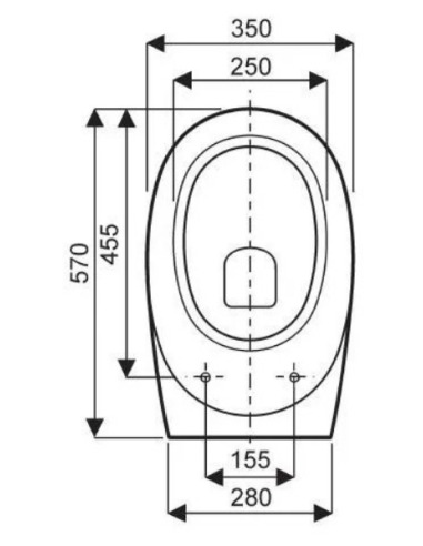 Abattant  WC de rechange pour WC SELLES CHAMADE fabriqué par ETOOS