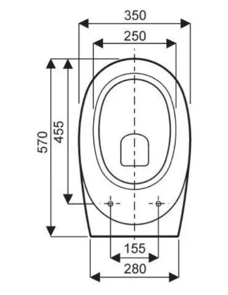 Abattant  WC de rechange pour WC SELLES CHAMADE fabriqué par ETOOS
