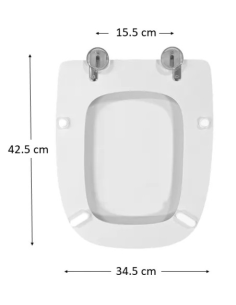 Abattant  WC SELLES OSLO blanc Frein De Chute fabriqué par ESTOLI 2