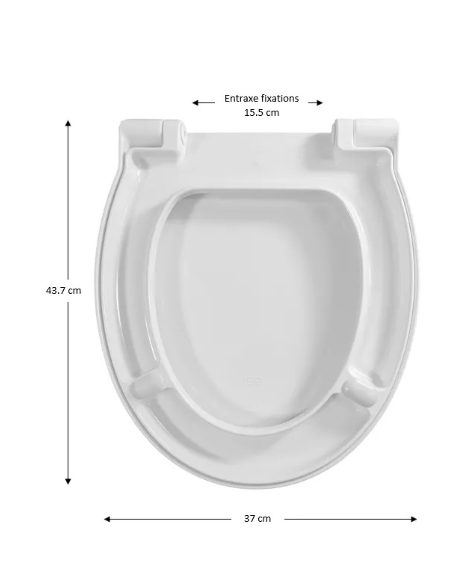 Abattant WC Selles JAZZ Blanc Fait Sur Mesure
