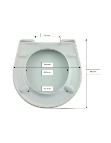 Abattant  WC de rechange pour WC SELLES Royan MINI blanc