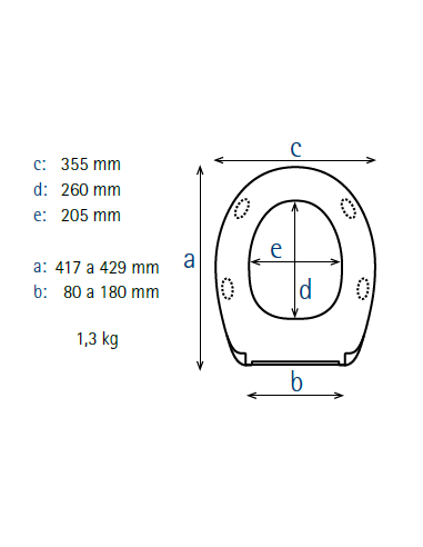Abattant  WC de rechange pour WC SELLES Royan 2 Visón