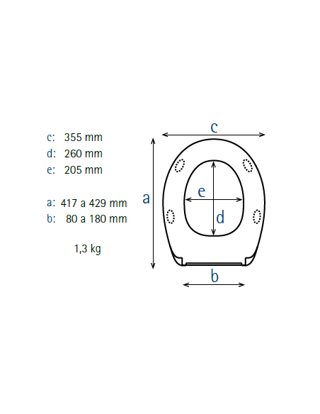 Abattant  WC de rechange pour WC SELLES Royan 2 Visón