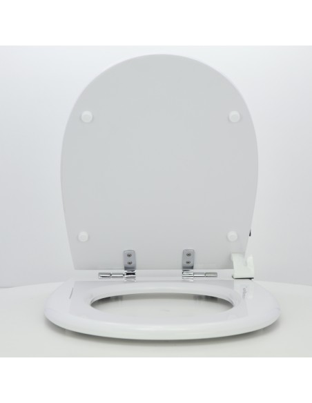 Abattant WC Pour Toilette Selles Gilia Suspendu Frein De Chute Fait Sur Mesure Blanc