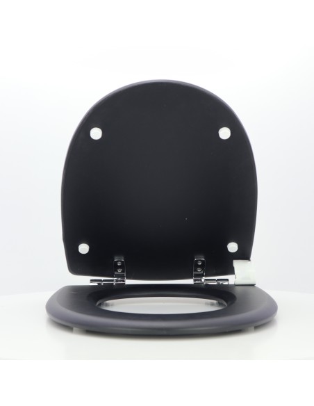 Abattant WC Pour Toilette Selles Antibes Frein De Chute Fait Sur Mesure NOIR