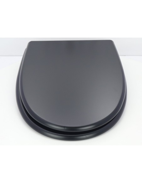 Abattant WC Selles Gilia Frein De Chute Fait Sur Mesure Noir