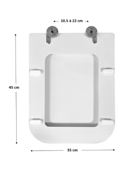 Abattant WC Selles CARAT Blanc Fait Sur Mesure