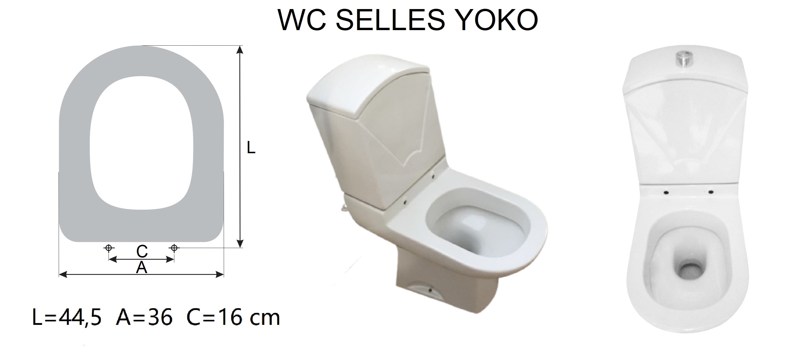 Abattant WC de rechange pour WC SELLES MARLY Gris fabriqué par ETOOS